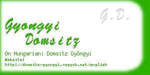gyongyi domsitz business card